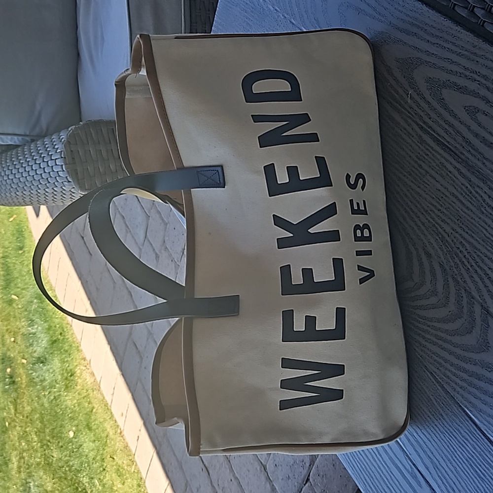 Santa Barbara Design Studio Natural Canvas Tote - Weekend Vibes